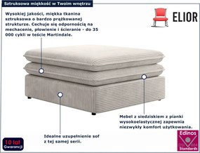 Beżowy kwadratowy puf sztruksowy S7-K01