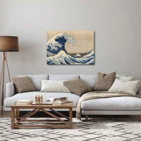 Obraz - Katsushika Hokusai, Under the Wave off Kanagawa, reprodukcje (70x50 cm)