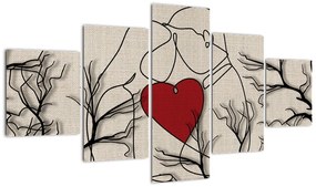 Obraz - Zakochana para (125x70 cm)