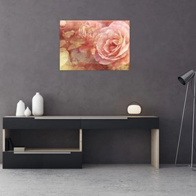 Obraz na szkle róż (70x50 cm)