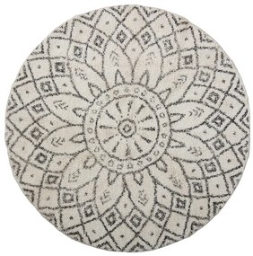 Czarno-biały bawełniany okrągły dywan ø 120 cm Acton – Bloomingville