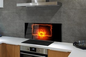 Szklany Panel Ognisty Rzut do Kosza