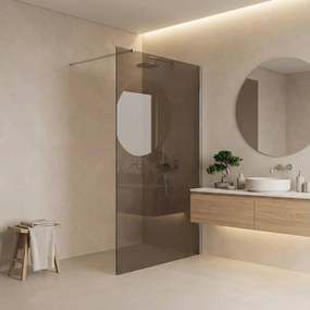 Kabina prysznicowa Walk-In Rea Flexi Brown / Chrome 140