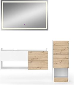 Zestaw mebli łazienkowych biały 105x43x45 alf