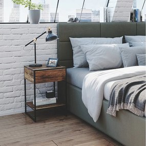 Szafka nocna drewno antyczne 43.5x43.5x66 fyrk