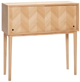 Komoda z drewna dębowego Hübsch Herringbone, wys. 90 cm
