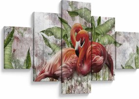 Obraz - Flamingi (125x70 cm)
