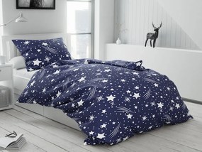 PrzytulneMieszkanie.pl PrzytulneMieszkanie.pl Pościel bawełniana NOCNE NIEBO ciemnoniebieska