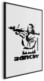 Plakat Mona Lisa z bazuką 40x60 cm z ramą czarną bez marginesu ARTGEIST B