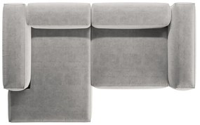 Jasnoszary narożnik (lewostronny/z szezlongiem) Bergano – Cosmopolitan Design
