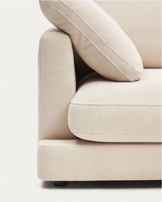 Beżowy narożnik z tkaniny szenilowej (prawostronny/z szezlongiem) Gala – Kave Home