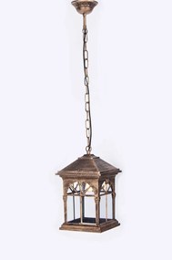 Czarno-złota lampa wisząca ogrodowa - S518-Boriko