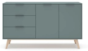 Szarozielona komoda 140x81x40 cm Pisco – Marckeric