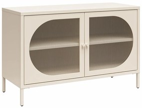 Kremowa metalowa witryna 100x64x40 cm Luna – Støraa