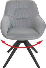 Krzesło do jadalni MCW-K28,  tkanina/tekstylia jasnoszary