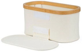 Pojemnik do przechowywania G21 30 x 15 x 15 cm,bambusowy z pokrywką, beżowy