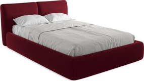 Łóżko 160 x 228 - z weluru - perłowy - HOKU