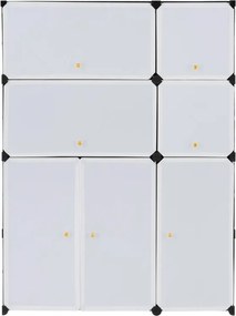 Regał czarno-biały - system wtykowy