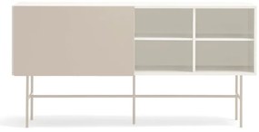 Beżowo-kremowa niska komoda z drzwiami przesuwnymi 180x91 cm Nube – Teulat