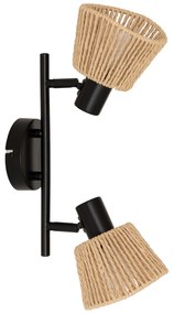 Lampy sufitowe MYHA 2 klosze z plecionego papieru, 2 x Ø 15 cm