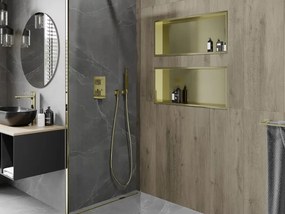 Mexen X-Wall-R półka wnękowa z kołnierzem 75 x 30 cm, złota szczotkowana - 1950753010