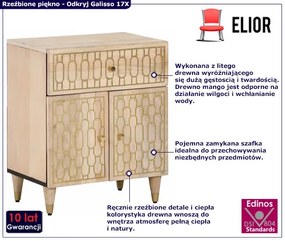 Niska szafka nocna z szufladami - Nolen 17X