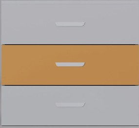 Młodzieżowa komoda z 3 szufladami kaszmir + żółty S9-T86