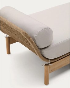 Sofa ogrodowa z litego drewna akacjowego w naturalnym kolorze Catalina – Kave Home