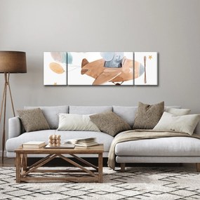 Obraz - Akwarela słoń w samolocie (170x50 cm)