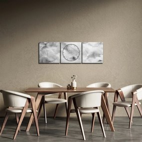 Obraz - Chmury piór (z zegarem) (90x30 cm)