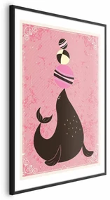Plakat Foka 40x60 cm z ramą czarną z marginesem ARTGEIST B