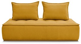 Musztardowa sofa z tkaniny szenilowej 175 cm Elisa – Bobochic Paris