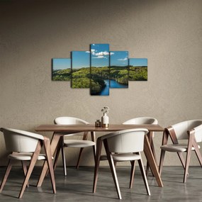 Obraz - Jezioro w lesie (125x70 cm)