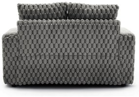 Fotel Wypoczynkowy Sofa KOBEL Szary Pluszowy Nowoczesny