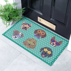 Wycieraczka 40x70 cm Dogs on Polka Dots – Artsy Doormats