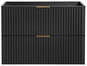 Szafka wisząca podumywalkowa czarna mat 80 x 46 cm ASTROS Black