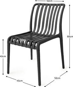 Zahradní set TREGO ISLAND - 2 židle a kulatý stůl ø 60 cm, antracitová