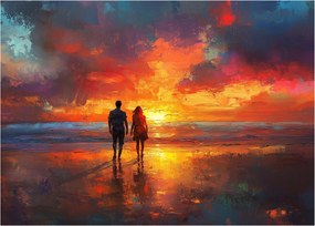 Obraz - Spacer po plaży (70x50 cm)