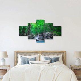 Obraz - Wodospad Erawan, Kanchanaburi, Tajlandia (125x70 cm)