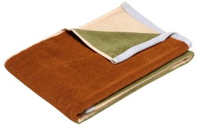 Brązowy bawełniany ręcznik frotte 50x100 cm Block – Hübsch