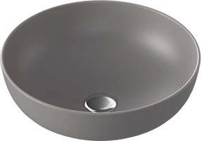 Umywalka ceramiczna nablatowa okrągła szara 38 cm MOLIS GREY