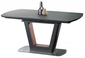 Stół BILOTTI 160(200)x90 antracyt mat/orzech rozkładany HALMAR
