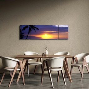 Obraz zachodu słońca nad morzem (170x50 cm)