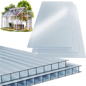 Poliwęglan komorowy MARK 4mm, 60,5x121x0,4cm, 14 szt., przezroczysta Jurhan