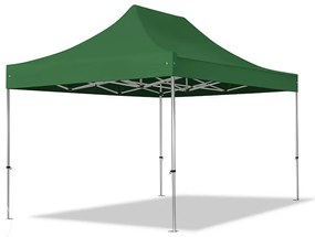 TOOLPORT 3x4,5 m Namiot Ekspresowy PROFESSIONAL Alu 40mm, ze ścianami bocznymi, okna panoramiczne, ciemnozielony - (600211)