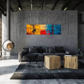 Obraz - Abstrakcyjne linie elektryczne (170x50 cm)