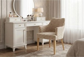 Nowoczesne krzesło Diamond z podłokietnikami i drewnianymi nogami