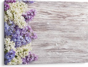 Obraz bzu na drewnie (70x50 cm)