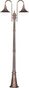 Czarno-złota wysoka lampa ogrodowa stojąca - S313 T1-F29