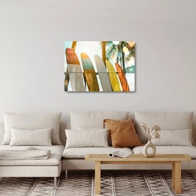 Obraz na szkle - Deski surfingowe (70x50 cm)
